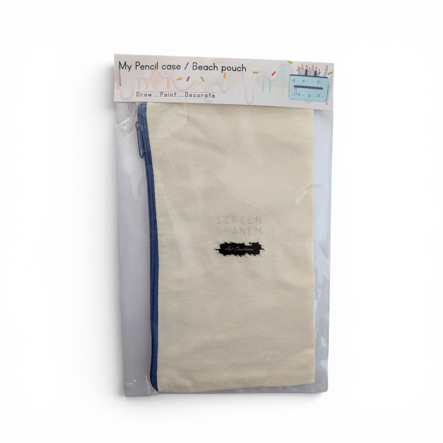🍦 Pencil Case / Pouch - Dark Blue - Ice Cream Edition