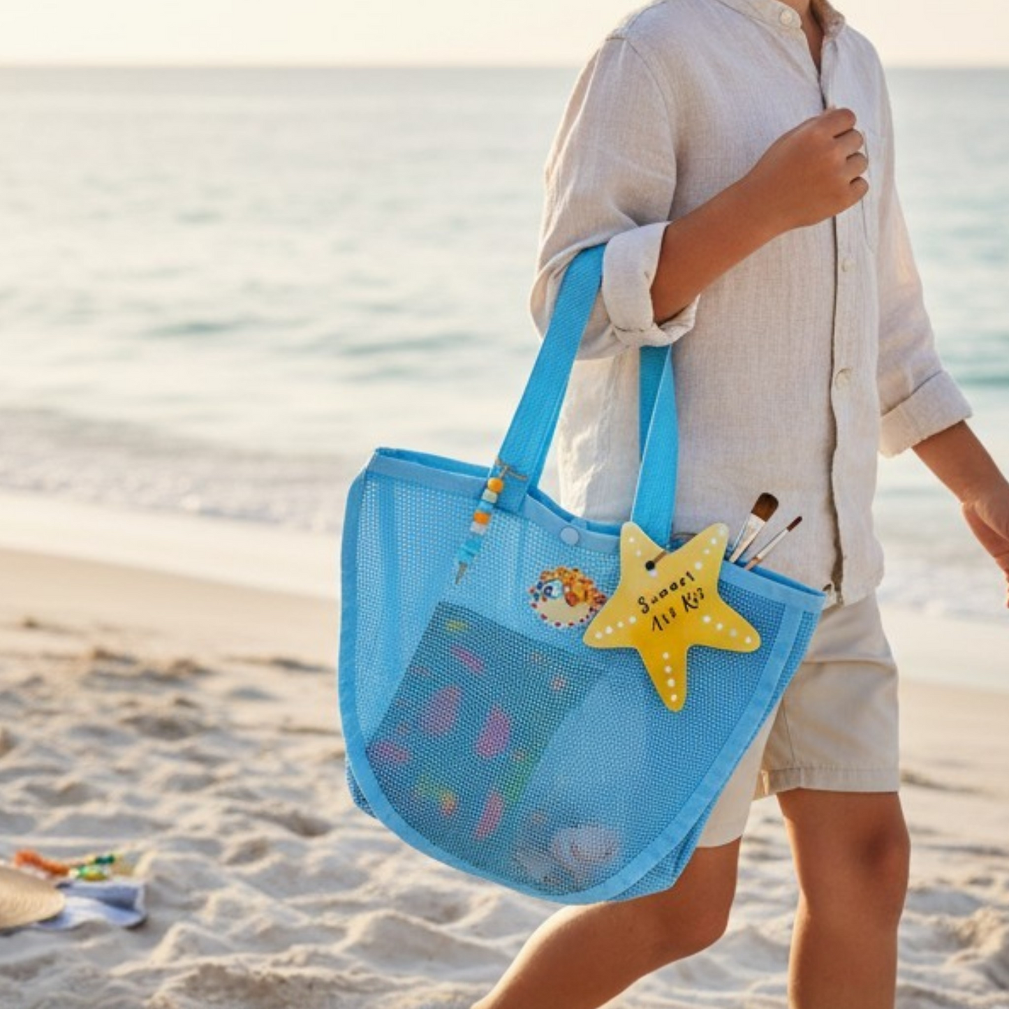 🌊 The Sea Edition – Boys | Blue Mesh Bag