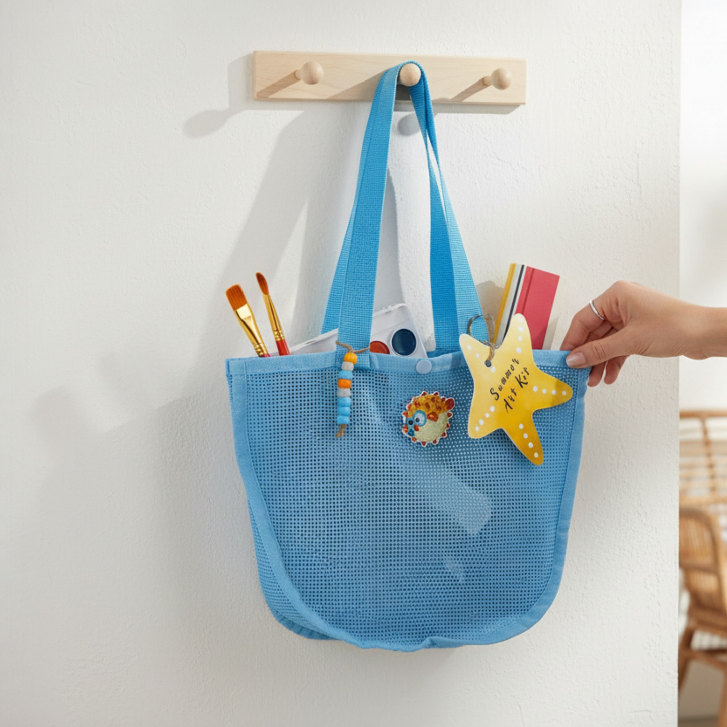 🌊 Blue Mesh Bag - Sea Edition