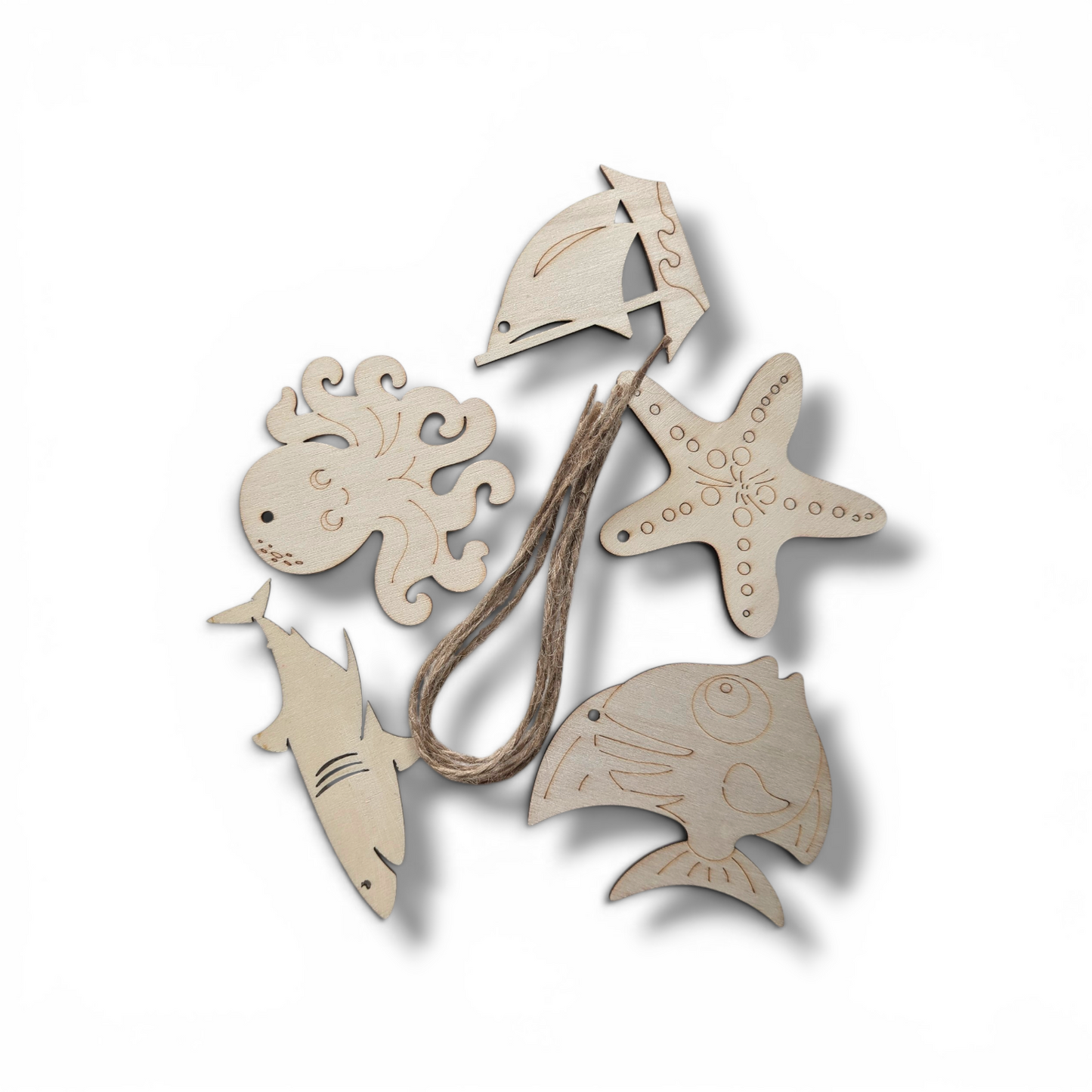 🌊 Wooden Ornaments - Sea Edition