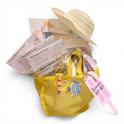 🍦 The Ice Cream Edition – Girls | Yellow Mesh Bag