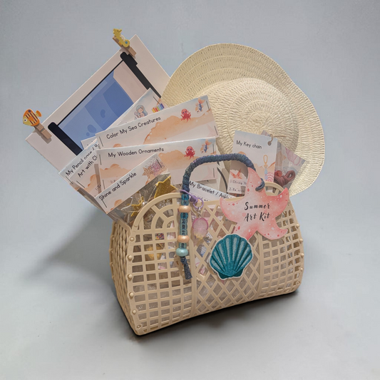 🌊 The Sea Edition – Girls | Beige Jelly Bag