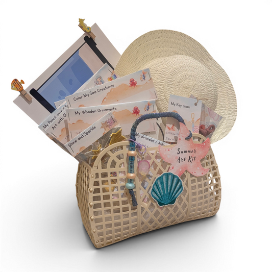 🌊 The Sea Edition – Girls | Beige Jelly Bag