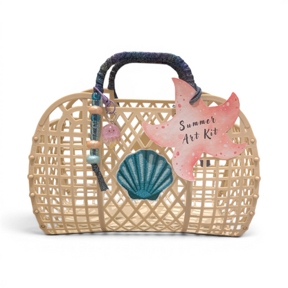 🌊 The Sea Edition – Girls | Beige Jelly Bag