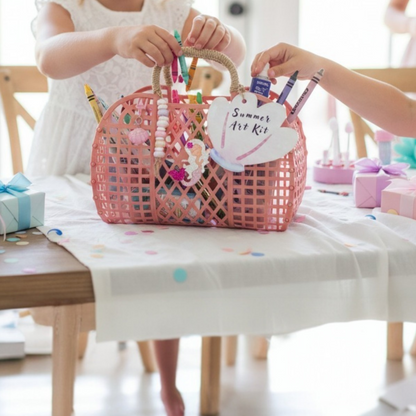 🌊 The Sea Edition – Girls | Pastel Rose Jelly Bag
