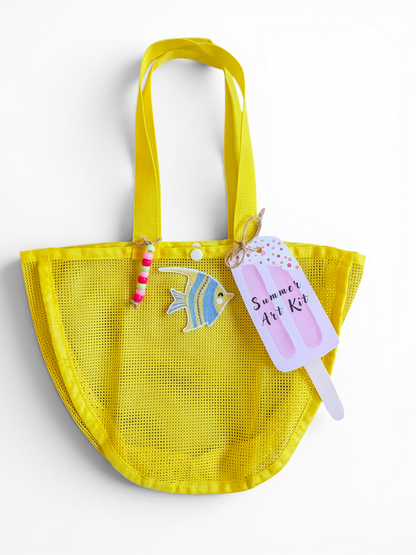 🍦 Yellow Beach Bag - Ice Cream Edition