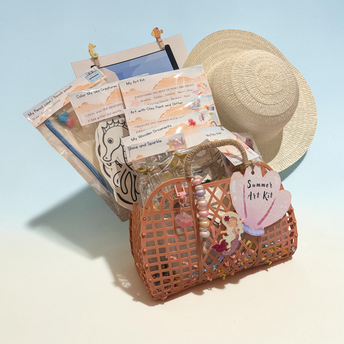 🌊 The Sea Edition – Girls | Pastel Rose Jelly Bag