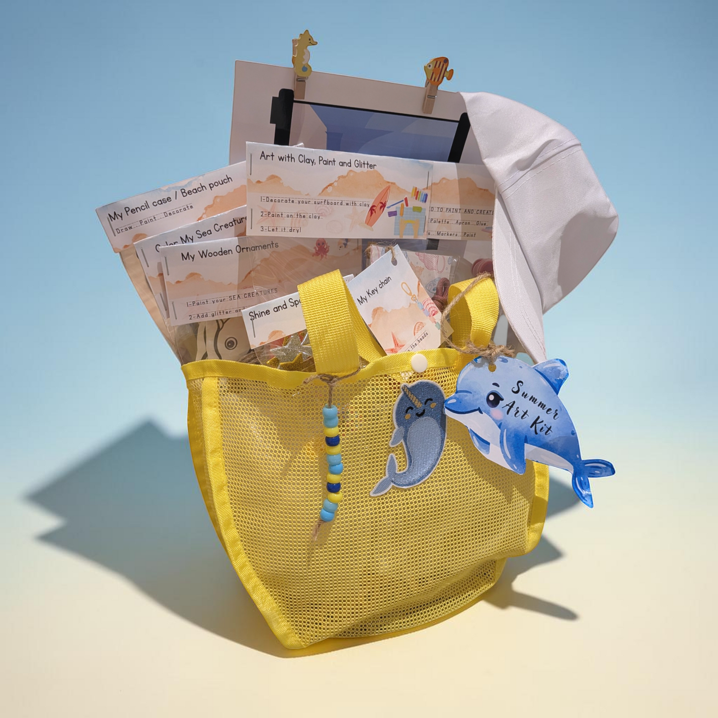 🌊 The Sea Edition – Boys | Yellow Mesh Bag