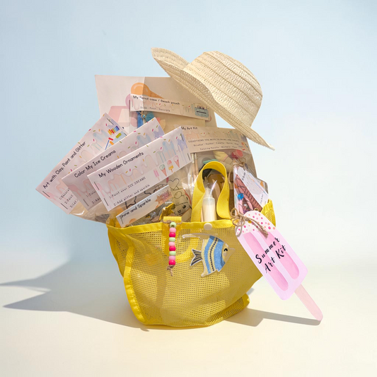 🍦 The Ice Cream Edition – Girls | Yellow Mesh Bag
