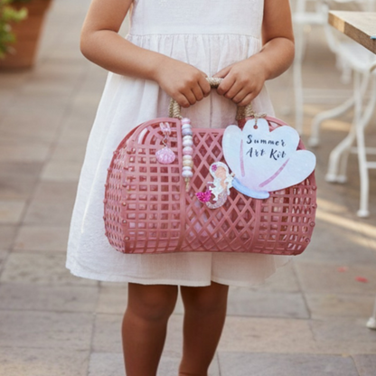🌊 The Sea Edition – Girls | Pastel Rose Jelly Bag