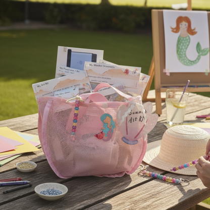 🌊 The Sea Edition – Girls | Pink Mesh Bag