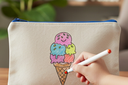 🍦 Pencil Case /  Pouch - Dark Blue - Ice Cream Edition